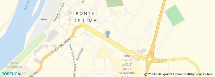Mapa de Conservatoria Registo Civil de Ponte Lima
