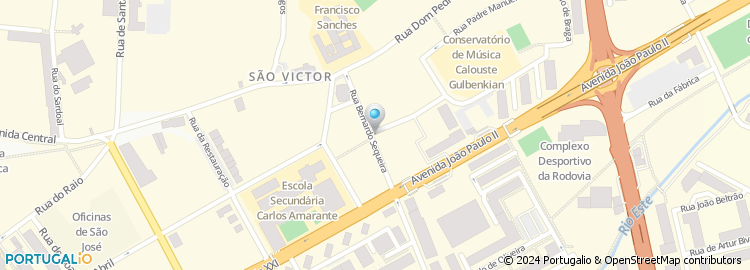 Mapa de Conservatório de Musica de Calouste Gulbenkian - Braga