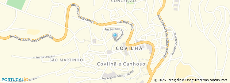 Mapa de Rua Bombeiros Voluntários