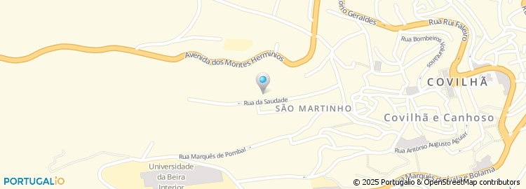 Mapa de Rua da Saudade