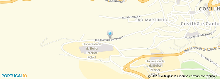 Mapa de Rua Marquês de Pombal