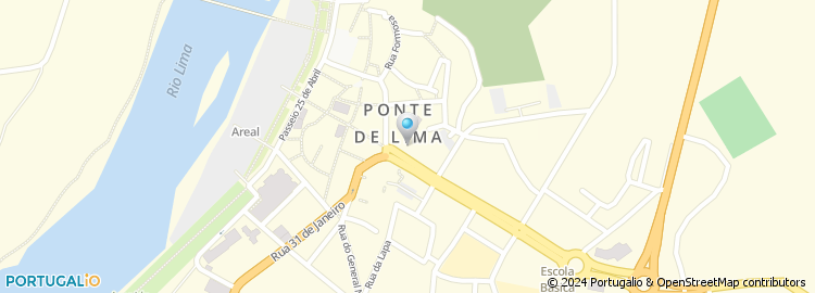 Mapa de Delegação de Turismo de Ponte de Lima