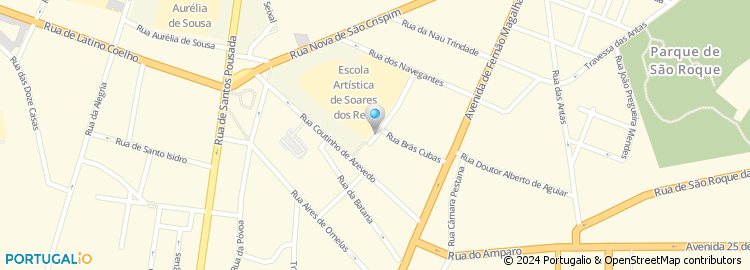 Mapa de Escola Artística Soares dos Reis, Porto