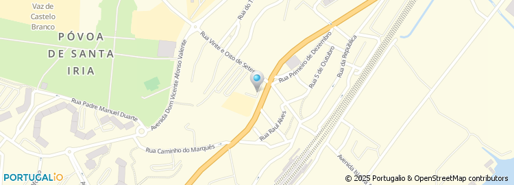 Mapa de Escola Basica 1 Nº 1 da Povoa de Santa Iria