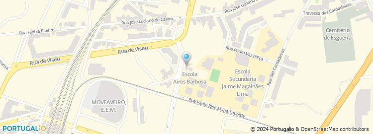 Mapa de Escola Básica Aires Barbosa, Esgueira, Aveiro