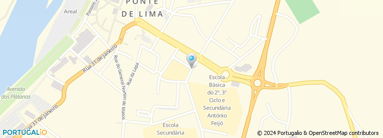 Mapa de Escola Básica António Feijó, Ponte de Lima