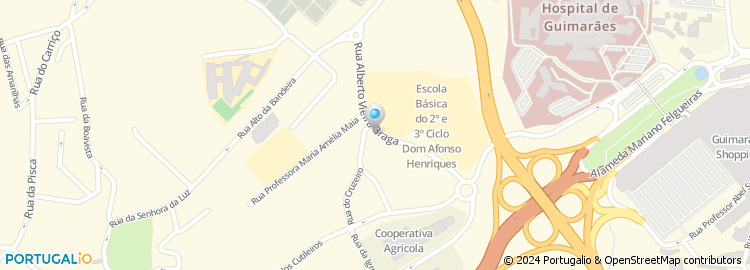 Mapa de Escola Básica D. Afonso Henriques, Creixomil, Guimarães