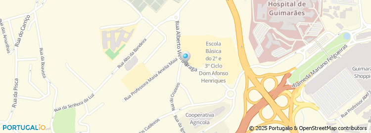 Mapa de Escola Básica D. Afonso Henriques, Creixomil, Guimarães