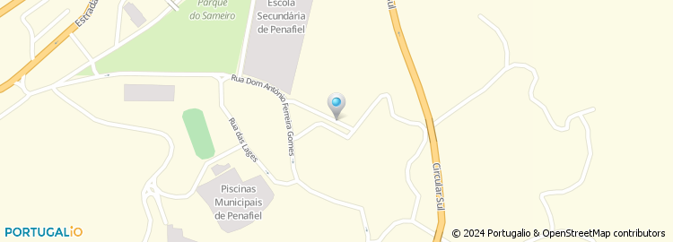 Mapa de Escola Básica D. António Ferreira Gomes, Milhundos, Penafiel