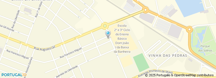 Mapa de Escola Básica D. João I, Baixa da Banheira, Moita