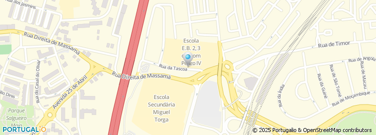 Mapa de Escola Básica D. Pedro Iv, Monte Abraão, Sintra