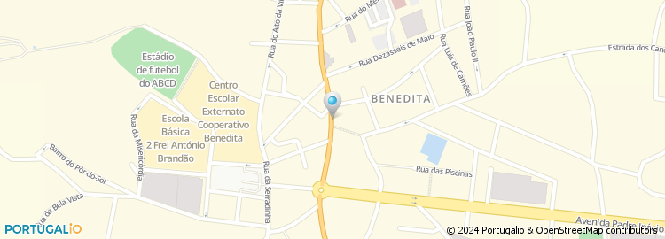 Mapa de Escola Básica da Benedita, Alcobaça