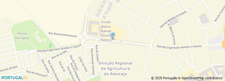 Mapa de Escola Básica da Malagueira, ,évora