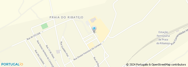 Mapa de Escola Básica da Praia do Ribatejo, Vila Nova da Barquinha