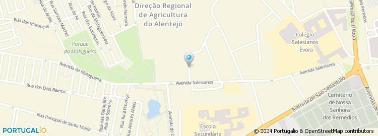 Mapa de Escola Básica da Quinta da Vista Alegre, Évora