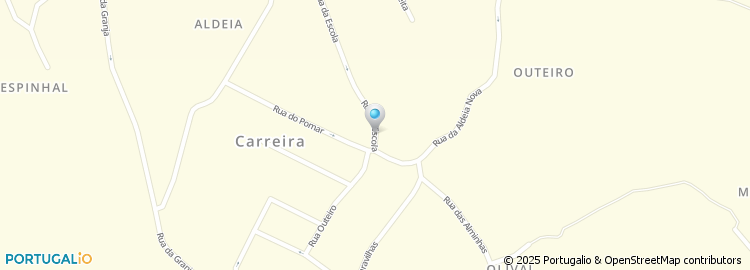 Mapa de Escola Básica de Carreira, Vila Nova de Famalicão