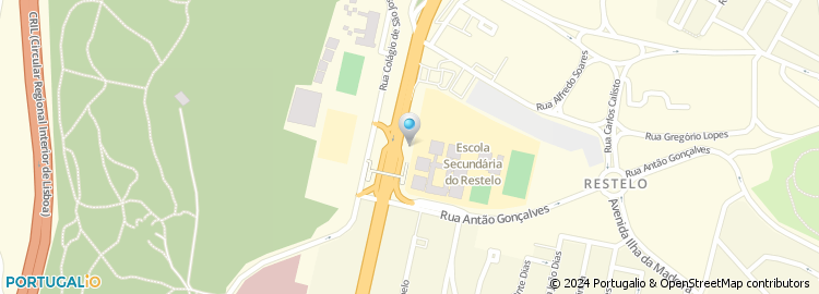 Mapa de Escola Básica de Caselas, Lisboa