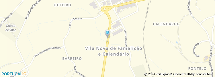 Mapa de Escola Básica de Castelões, Vila Nova de Famalicão