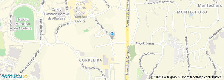 Mapa de Escola Básica de Correeira, Albufeira