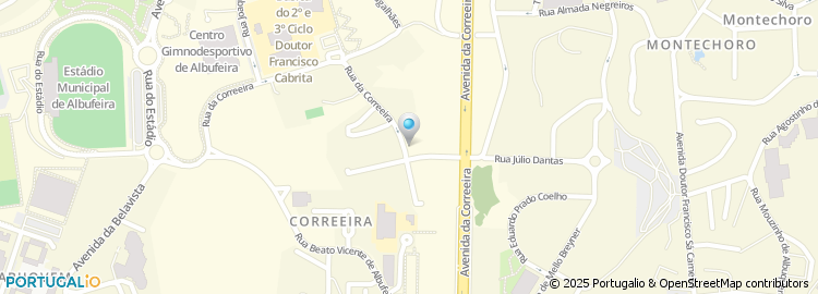 Mapa de Escola Básica de Correeira, Albufeira