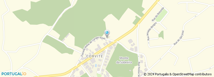Mapa de Escola Básica de Corvite, Guimarães
