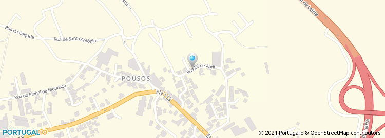 Mapa de Escola Básica de Courelas, Leiria