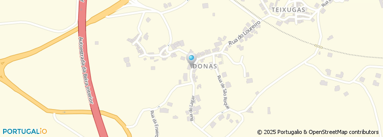 Mapa de Escola Básica de Donas, Fundão