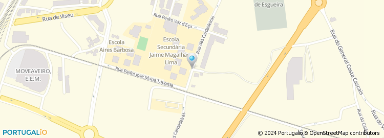 Mapa de Escola Básica de Esgueira, Aveiro
