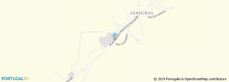 Mapa de Escola Básica de Ferreiros, Anadia