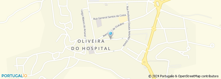 Mapa de Escola Básica de Galizes, Oliveira do Hospital