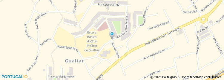 Mapa de Escola Básica de Gualtar, Braga