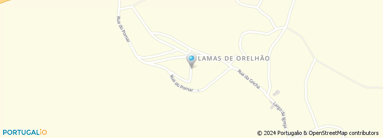 Mapa de Escola Básica de Lamas de Orelhão, Mirandela