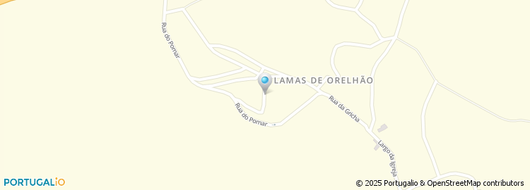 Mapa de Escola Básica de Lamas de Orelhão, Mirandela