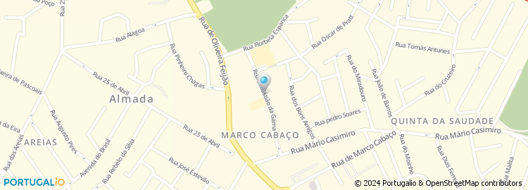Mapa de Escola Básica de Marco Cabaço, Charneca de Caparica, Almada