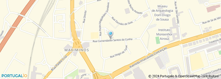 Mapa de Escola Básica de Maximinos, Braga