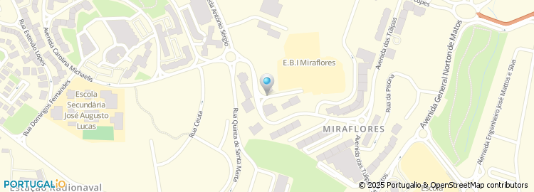 Mapa de Escola Básica de Miraflores, Algés, Oeiras