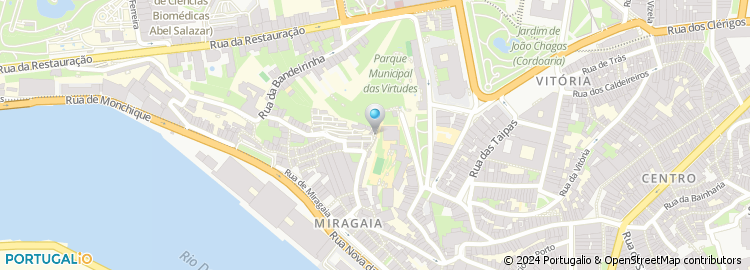 Mapa de Escola Básica de Miragaia, Porto