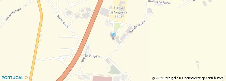Mapa de Escola Básica de Nogueira, Braga