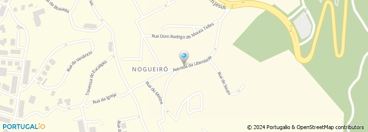 Mapa de Escola Básica de Nogueiró, Braga