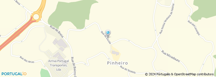 Mapa de Escola Básica de Pinheiro, Guimarães
