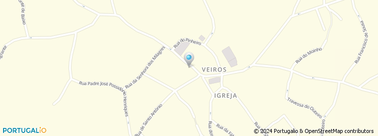 Mapa de Escola Básica de Pinheiro, Veiros, Estarreja