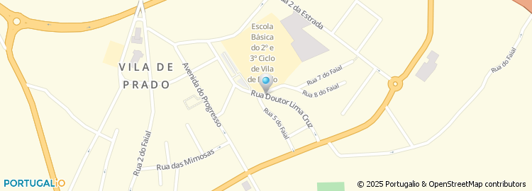 Mapa de Escola Básica de Prado, Vila Verde