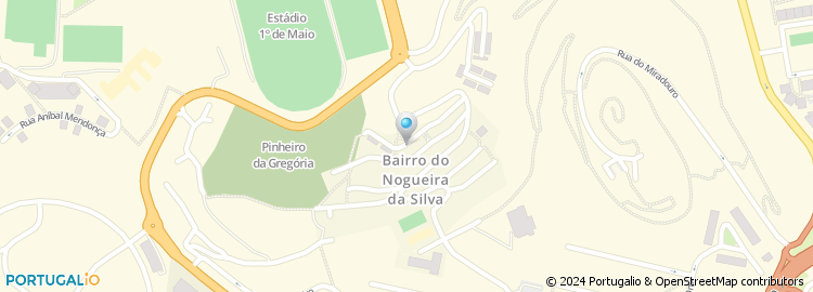Mapa de Escola Basica do 1.º Ciclo com Jardim de Infancia Bairro Nogueira da Silva