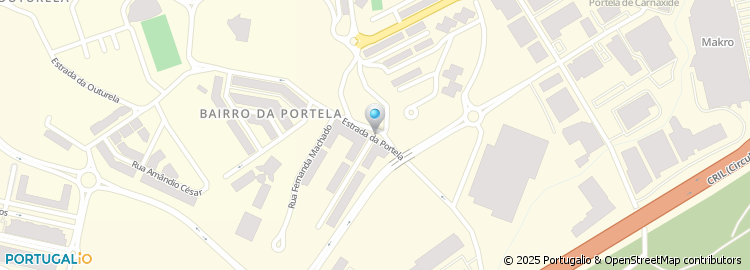 Mapa de Escola Basica do 1.º Ciclo com Jardim de Infancia de Outurela - Portela