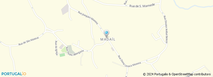 Mapa de Escola Basica do 1.º Ciclo de Madail