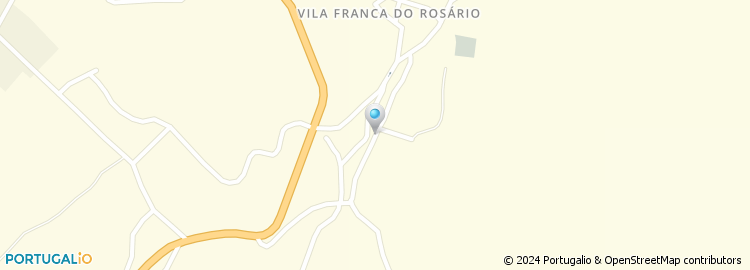 Mapa de Escola Basica do 1.º Ciclo de V. Franca do Rosario