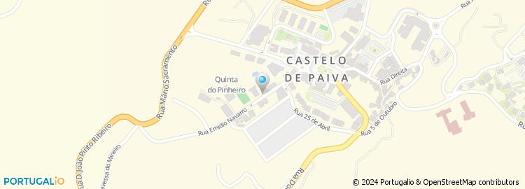 Mapa de Escola Basica do 1.º Ciclo nº 1 de Castelo de Paiva