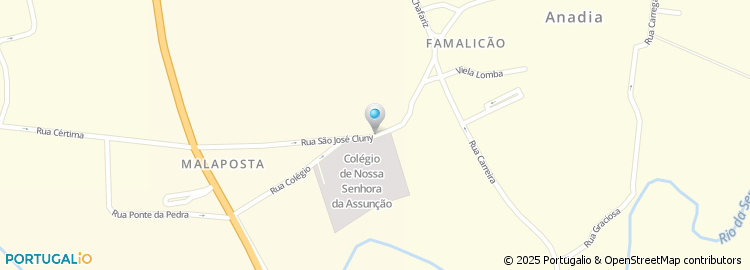 Mapa de Escola Basica do 1.º Ciclo nº 1 de Famalicão (Colegio)