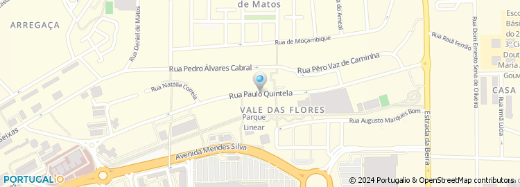 Mapa de Escola Basica do 1.º Ciclo Quinta das Flores - Stº Antonio dos Olivais