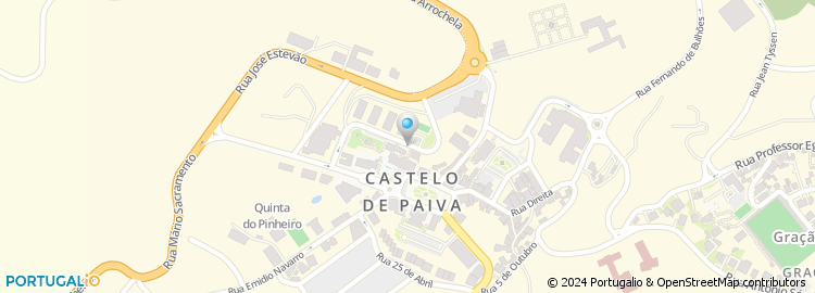 Mapa de Escola Basica dos 2.º e 3.º Ciclos de Castelo de Paiva